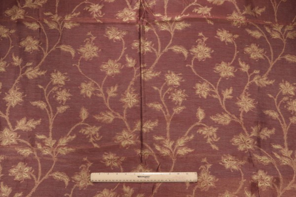 Grey Watkins Serene Silk Drapery Fabric in Auburn