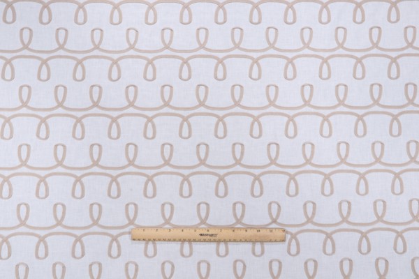 Click for 7.75 Yards PK Lifestyles Loop & Lace Embroidered Drapery Fabric in Parchment PK Lifestyles Loop & Lace Embroidered Drapery Fabric in Parchment