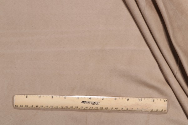 Sample of Ramtex Global Suede Woven Lightweight Suede Drapery Fabric in Camel 