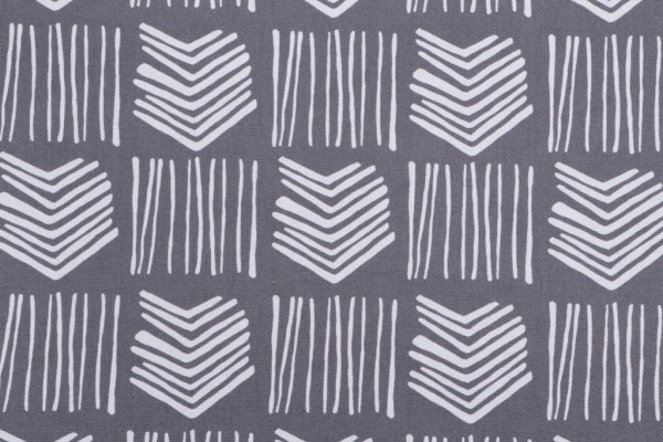 Belle Maison Wythe Printed Cotton Drapery Fabric in Graphite 