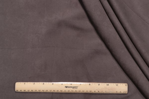 Sample of Ramtex Global Suede Woven Lightweight Suede Drapery Fabric in Otter 