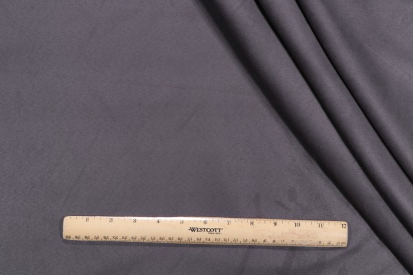 Ramtex Global Suede Woven Lightweight Suede Drapery Fabric in Charcoal 