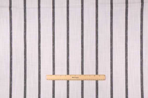 Premier Prints Miles Printed Slub Cotton Canvas Drapery Fabric in Ink