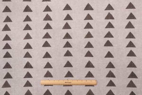 PK Lifestyles Nomadic Triangle Printed Polyester Outdoor Fabric in Graphite