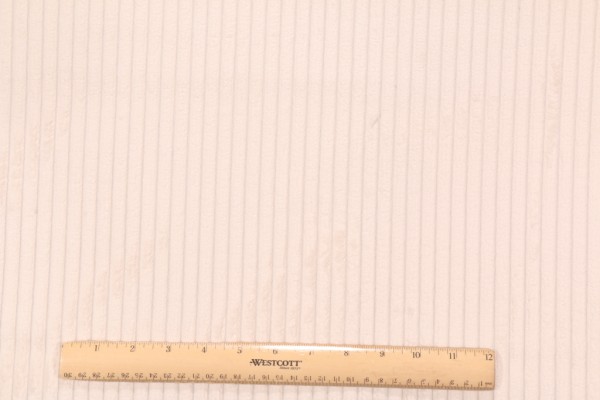PK Lifestyles Corduroy Fur Woven Plush Polyester Upholstery Fabric in Cream