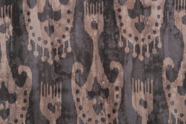 P Kaufmann Siena Printed Cotton Drapery Fabric in Cafe Noir 