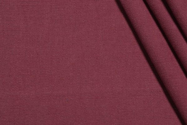 Sample of Kaufmann Weathered Linen Woven Decorator Fabric in Berry 