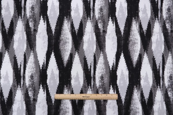 P Kaufmann Bahari Printed Cotton Drapery Fabric in Onyx