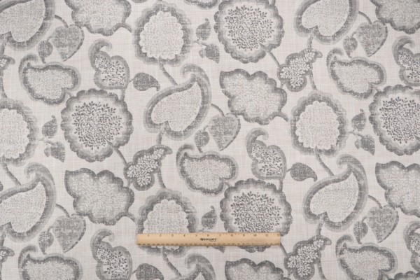 P Kaufmann Tiari Printed Polyester Drapery Fabric in Stone