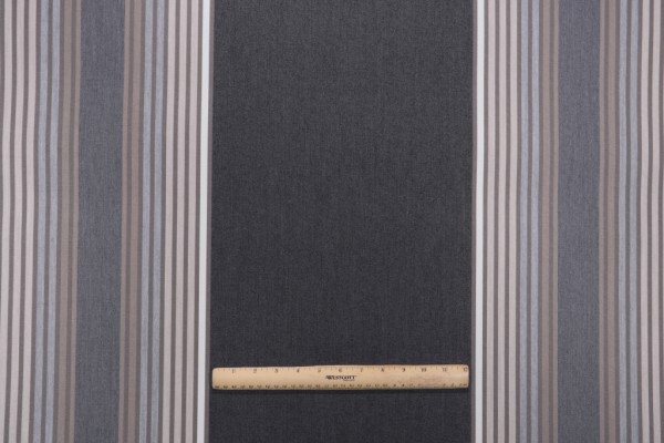 Sunbrella Tillman 4836-0000 Woven Solution Dyed Acrylic Awning Outdoor Fabric in Shale/White