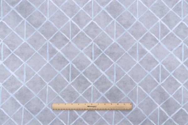 Mill Creek Toppins Printed Cotton Drapery Fabric in Cloud