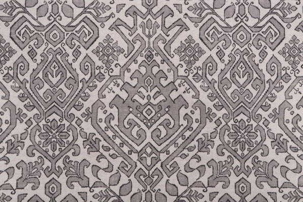 Richloom Platinum Collection Zaire Printed Drapery Fabric in Gunmetal