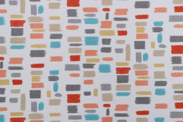 PK Lifestyles Color Tabs Printed Polyester Outdoor Fabric in Papaya 