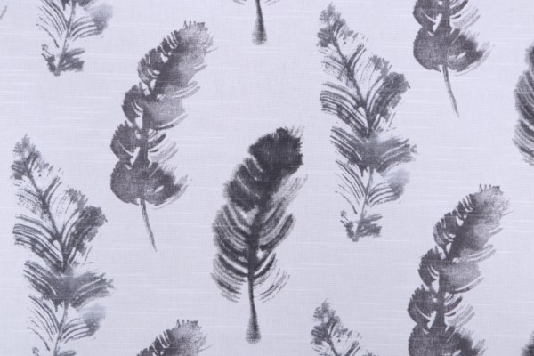 Sample of PK Lifestyles Feathered Fall Printed Cotton Drapery Fabric in Inked 