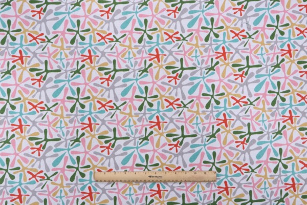Novogratz Jumping Jacks Printed Cotton Drapery Fabric in Retro 