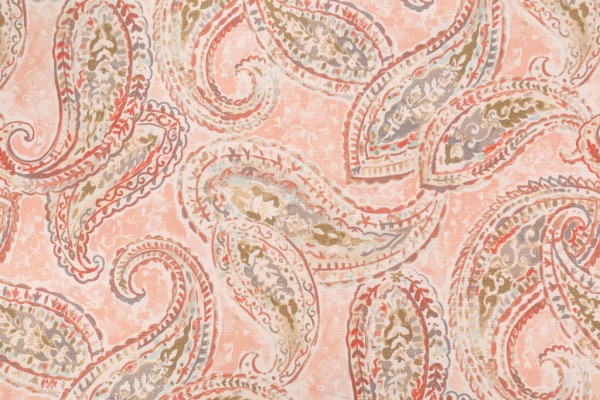 Kelly Ripa Bright & Lively Printed Cotton Drapery Fabric in Shell