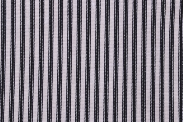 Waverly Timeless Ticking Printed Cotton Drapery Fabric in Black