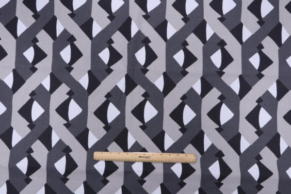Click for 4.38 Yards Robert Allen Dwell Studios Dover Street Printed Cotton Drapery Fabric in Graphite Robert Allen Dwell Studios Dover Street Printed Cotton Drapery Fabric in Graphite