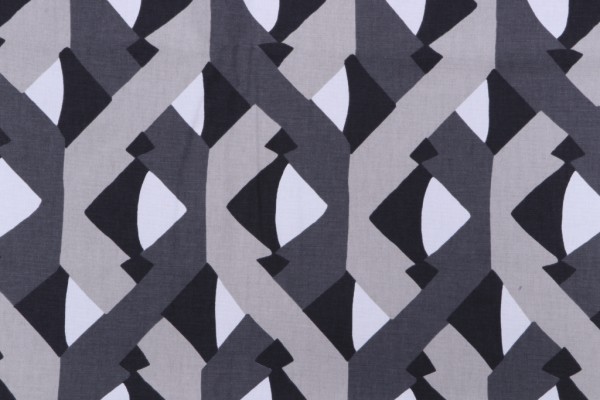 Click for 4.38 Yards Robert Allen Dwell Studios Dover Street Printed Cotton Drapery Fabric in Graphite Robert Allen Dwell Studios Dover Street Printed Cotton Drapery Fabric in Graphite