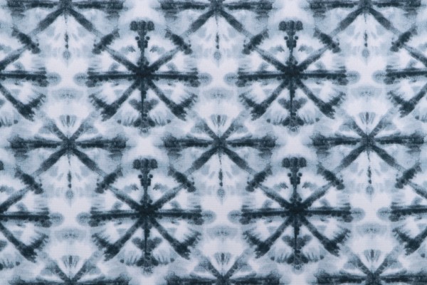 PK Lifestyles Tie-Dyed Orbs Printed Polyester Outdoor Fabric in Ink 