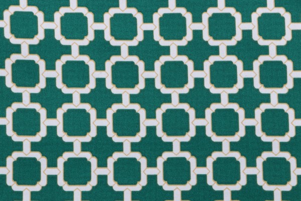 Mill Creek Hockley Printed Polyester Outdoor Fabric in Emerald 