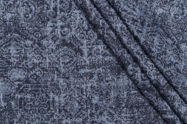 PK Lifestyles Galloway Woven Chenille Upholstery Fabric in Indigo 
