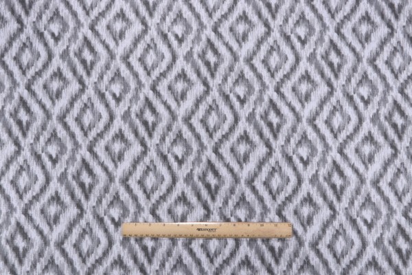 Mill Creek Kesara Printed Cotton Drapery Fabric in Platinum