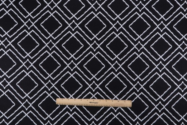 Covington Jacava Printed Cotton Drapery Fabric in 903-Chalkboard