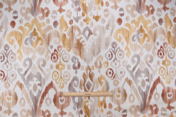 Kaufmann Culture Vulture Printed Cotton Drapery Fabric in Buttercream