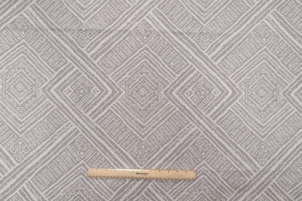 Richloom Algers Printed Cotton Drapery Fabric in Sterling