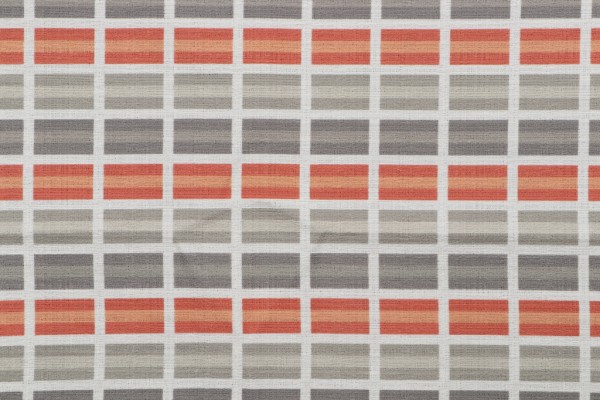 Mill Creek Gambo Printed Cotton Drapery Fabric in Peach Glow