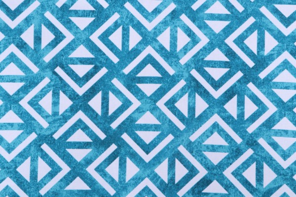 Richloom Milestone Printed Cotton Drapery Fabric in Turquoise