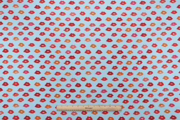 Novogratz Dr Lips Printed Polyester Outdoor Fabric in Pool 