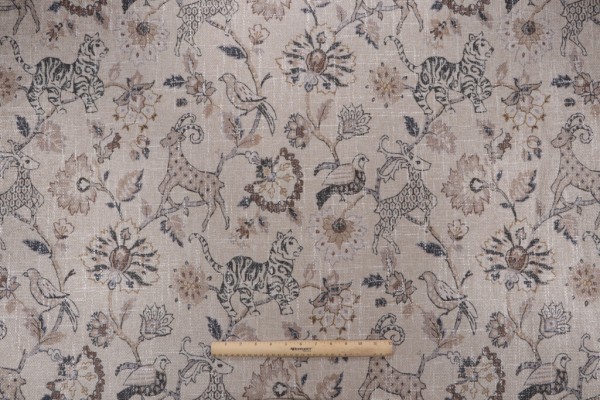 PK Lifestyles On Safari Printed Chenille Decorator Fabric in Toast 
