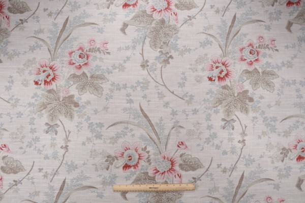 Waverly Stonington Printed Drapery Fabric in Parchment 