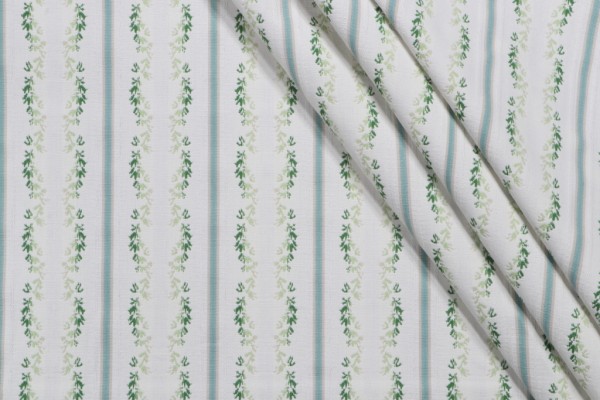 Waverly Regency Stripe Woven Decorator Fabric in Clover 