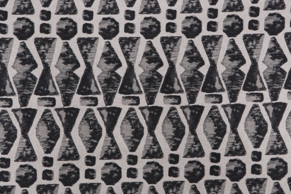 Lacefield Juju Printed Drapery Fabric in Granite 