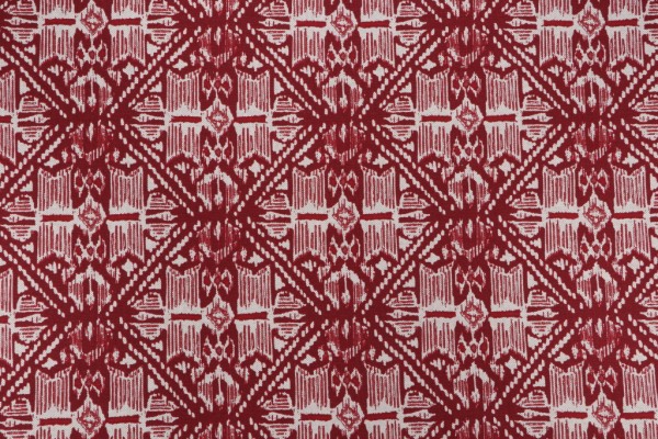 Lacefield Havana Printed Drapery Fabric in Garnet 