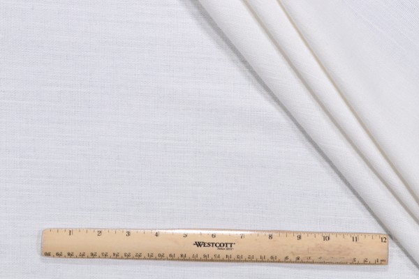 Lino Textiles Livingston Tumbled Linen Blend Drapery Fabric in Ivory 