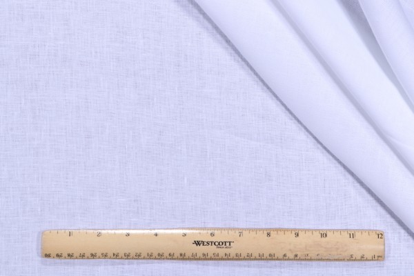 Lino Textiles Nevada-57 Inch Woven Linen Drapery Fabric in White 