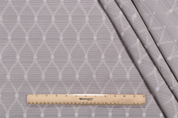 Ogee Chenille Embroidered Drapery Fabric in Pumice