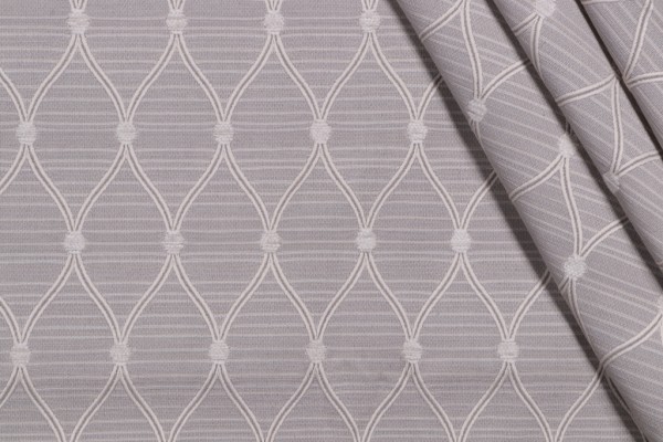 Ogee Chenille Embroidered Drapery Fabric in Pumice