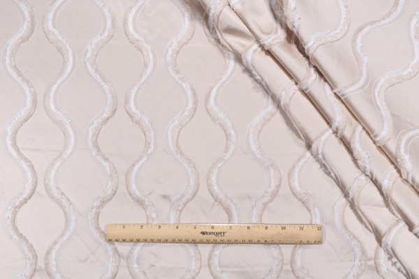Click for 3.88 Yards Covington Silhouette Embroidered Drapery Fabric in Champagne Covington Silhouette Embroidered Drapery Fabric in Champagne