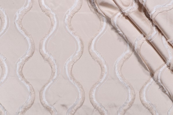 Click for 3.88 Yards Covington Silhouette Embroidered Drapery Fabric in Champagne Covington Silhouette Embroidered Drapery Fabric in Champagne