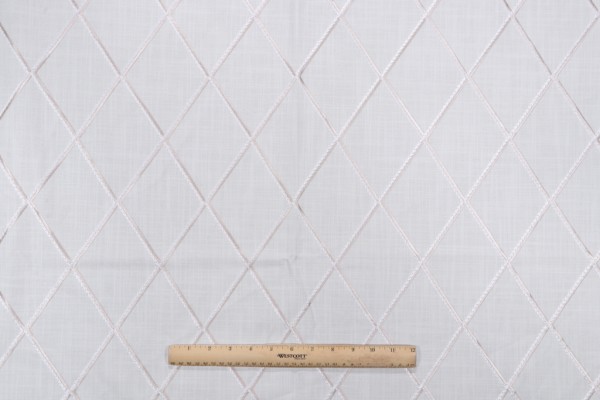 Alhambra Ebinur Embroidered Drapery Fabric in Cream
