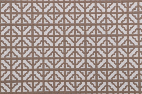 Click for 8.63 Yards Quatrefoil Check Woven Decorator Fabric in Latte Quatrefoil Check Woven Decorator Fabric in Latte