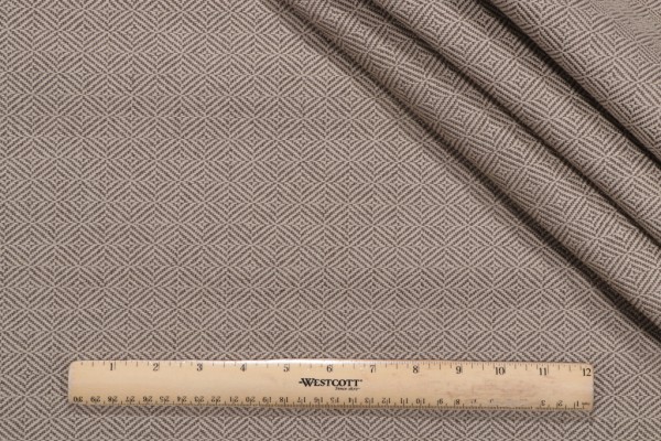 Diamond Woven Upholstery Fabric in Hemp