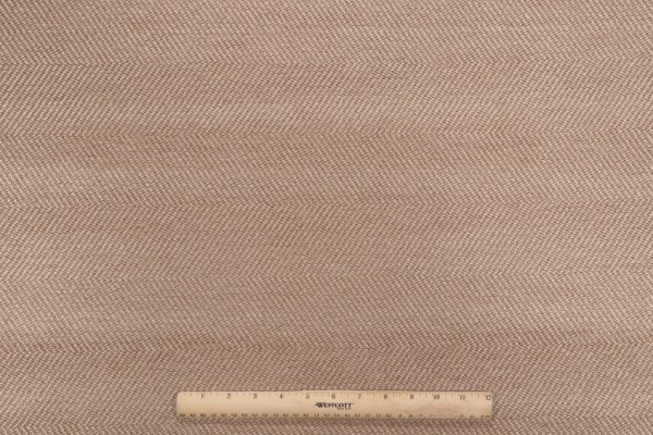 Herringbone Woven Chenille Upholstery Fabric in Cashew