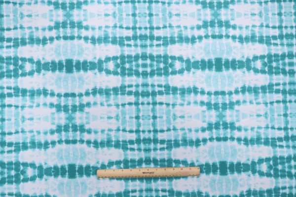 Sample of Richloom Kokomo Printed Polyester Outdoor Fabric in Ocean 