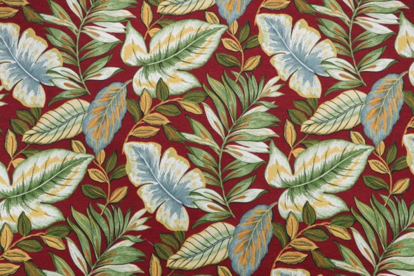 Richloom Goldcoast Printed Polyester Outdoor Fabric in Berry 